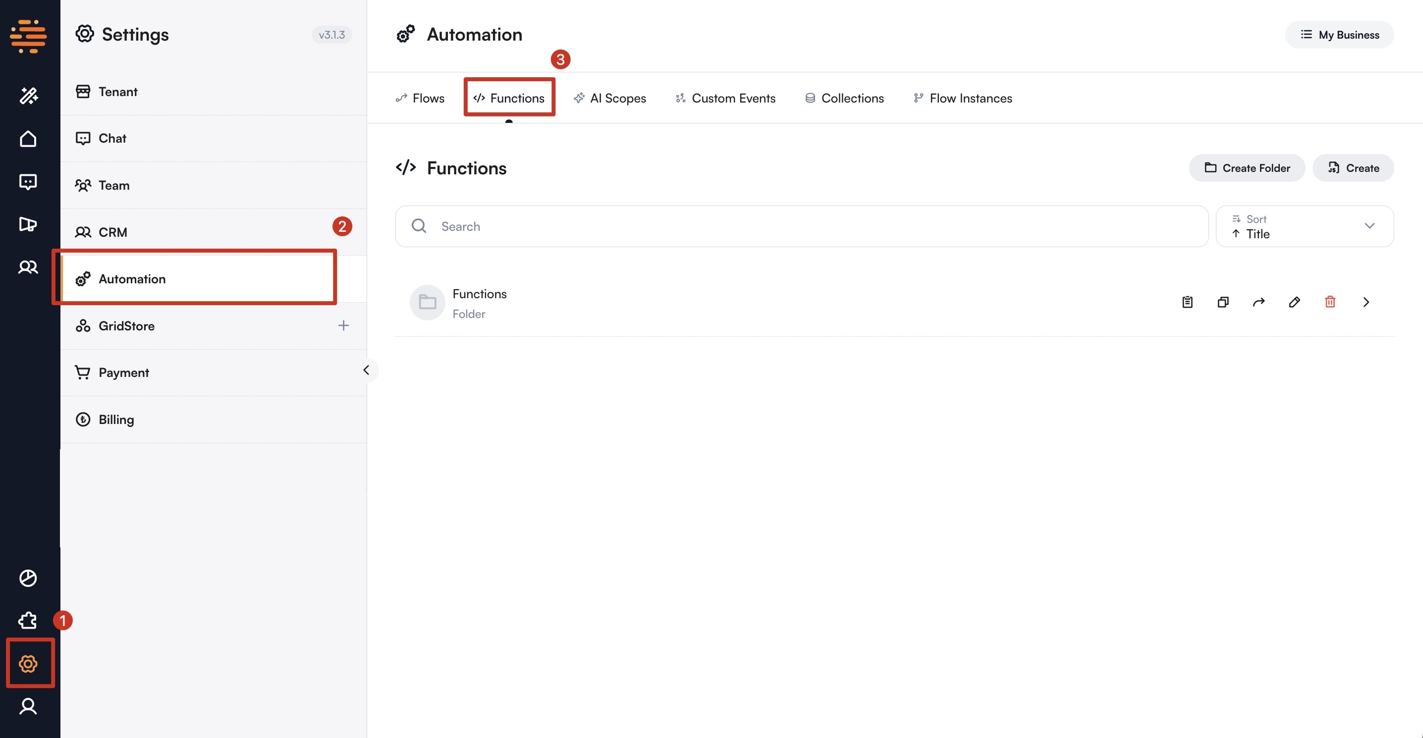 Settings Functions
