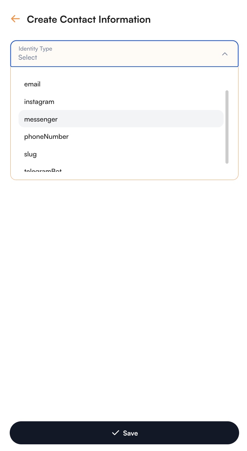 Create Contact Info